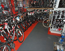 自行車專賣店地板，自行車展示店地面裝飾材料